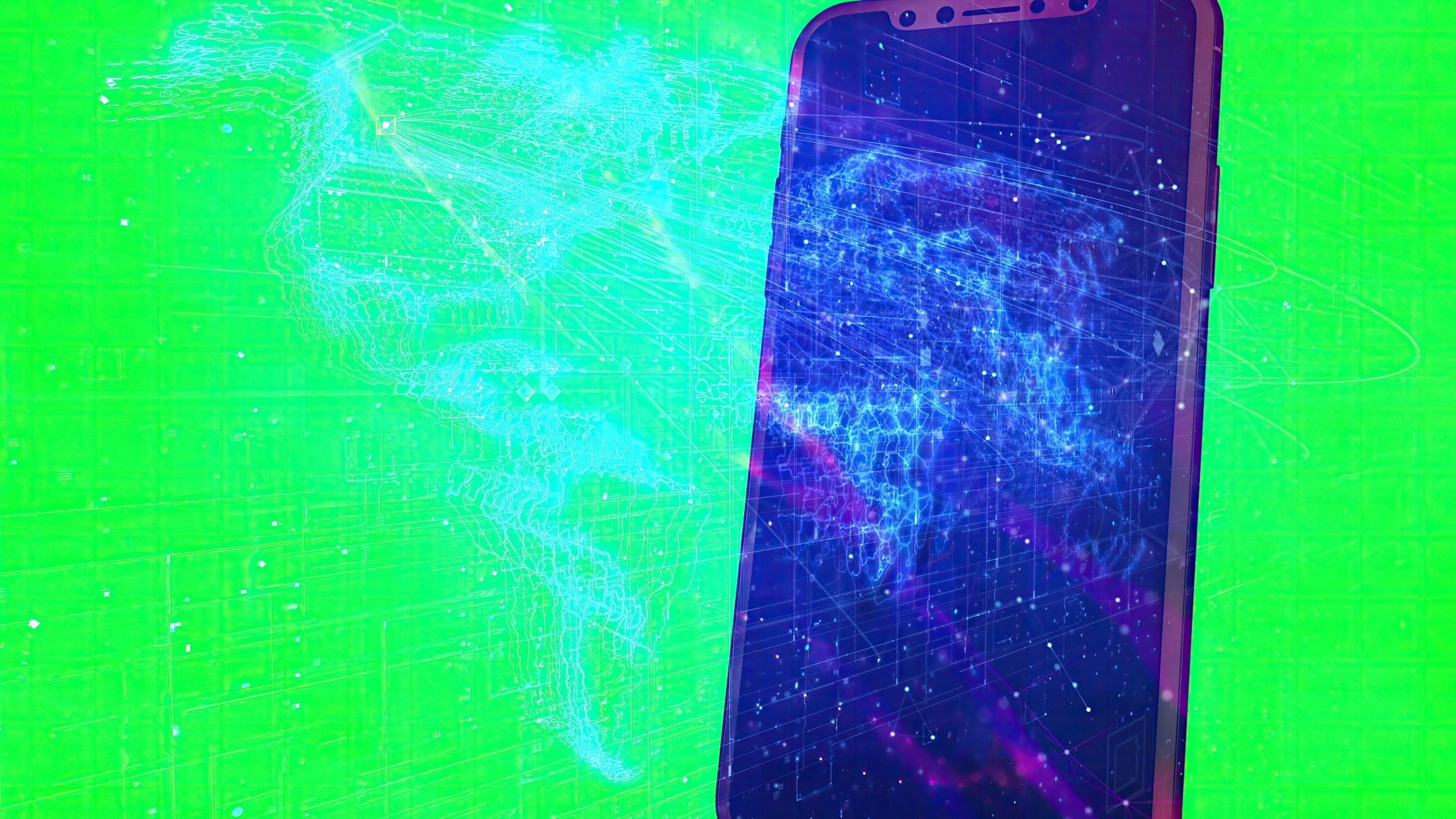 Smartphone representing mobile app account and privacy settings