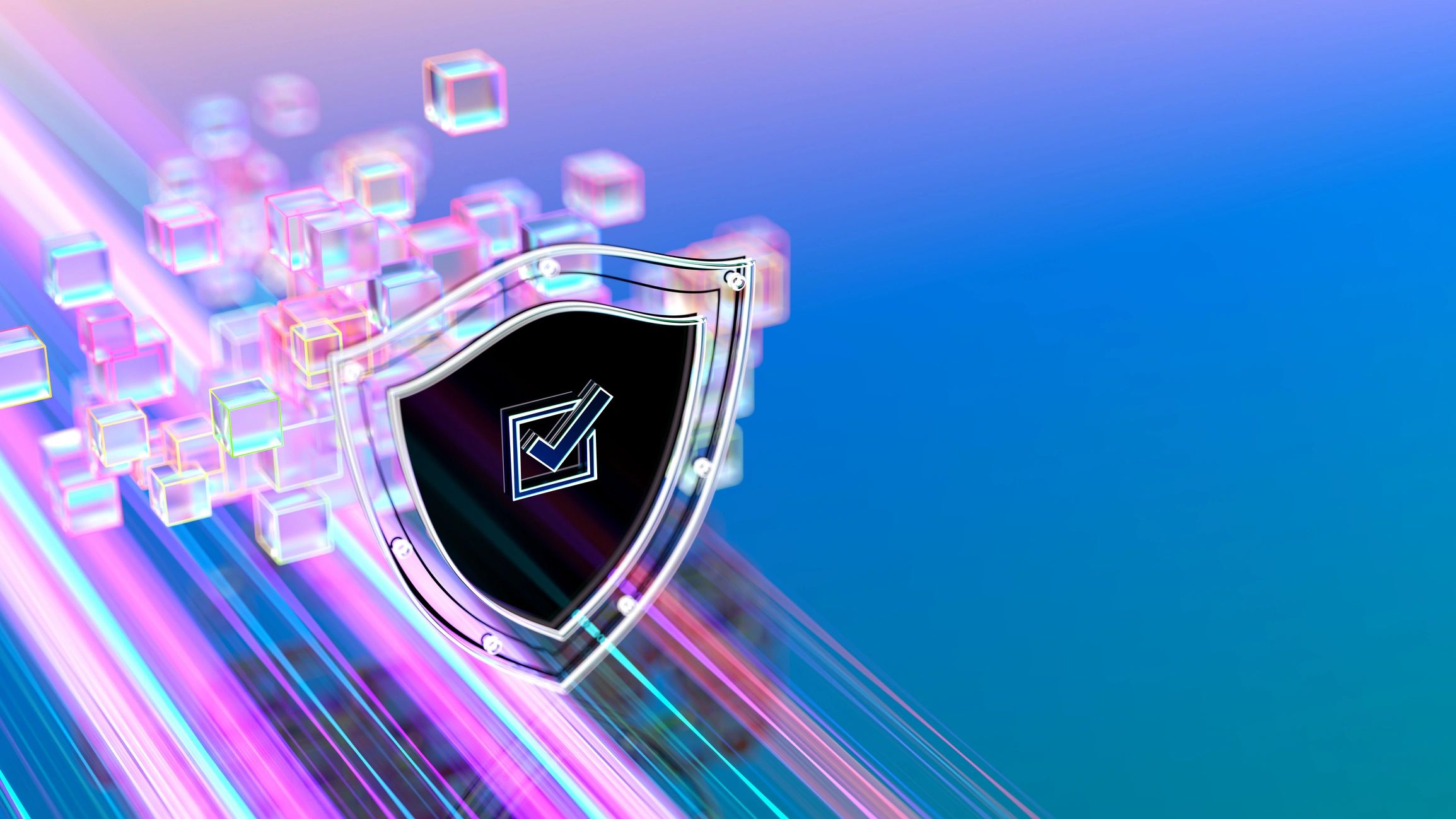 Digital shield representing data privacy and protection